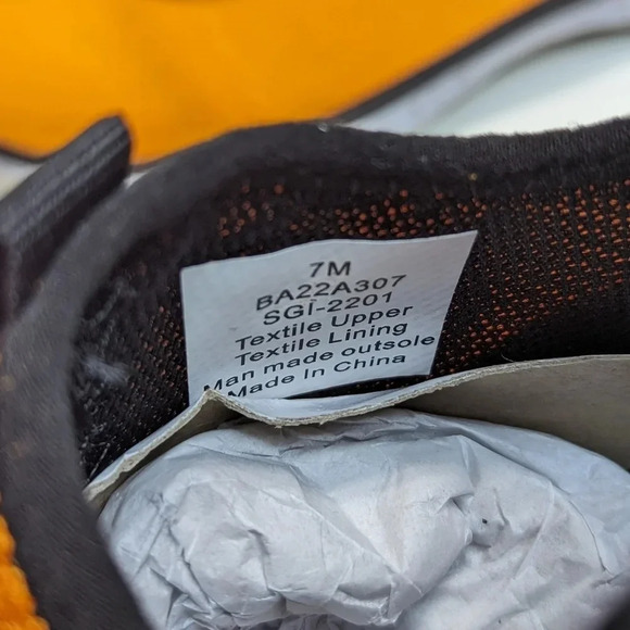 Bass Outdoor Hex Mesh Action Slide Sneakers in Orange Size 7 - Picture 8 of 10